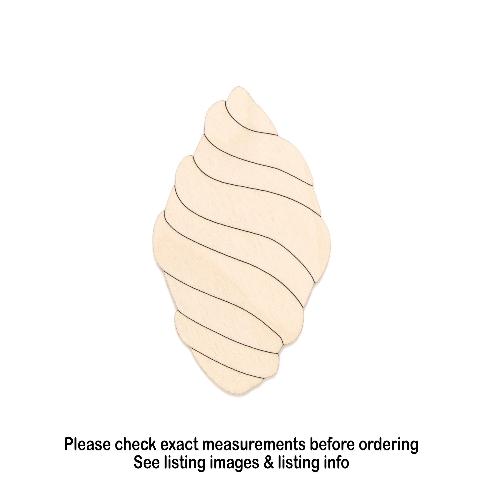 Croissant Wood Cutout - Laser Cut Unfinished Craft Shape - Multiple Sizes