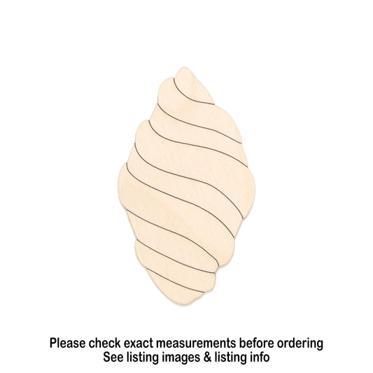 Croissant Wood Cutout - Laser Cut Unfinished Craft Shape - Multiple Sizes