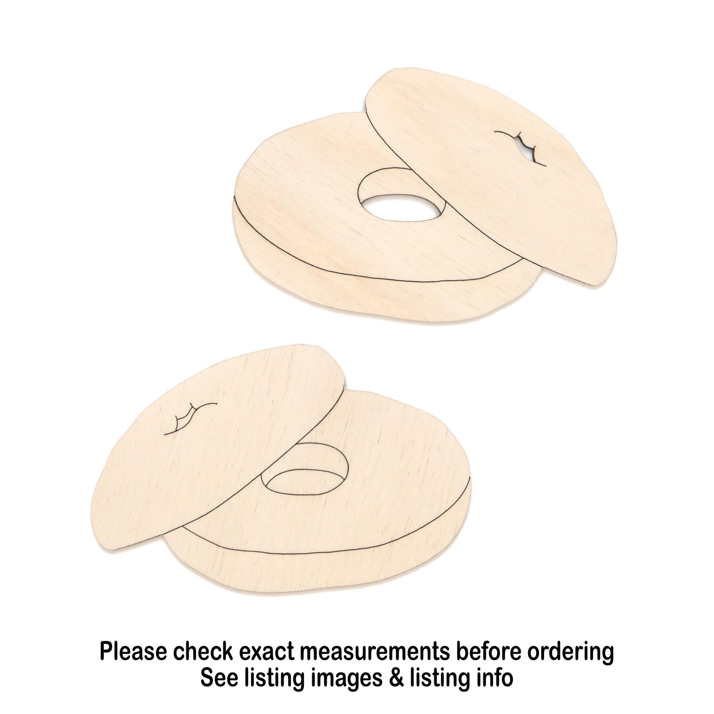 Detail Wood Cutout-Detailed- Laser Cut Unfinished Craft Shape - Multiple Sizes
