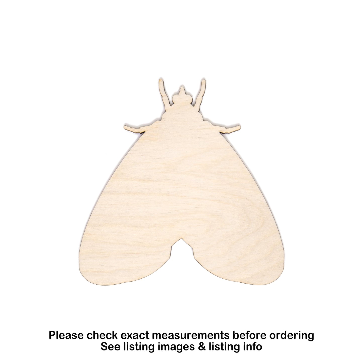 Moth Peridrome Blank Wood Cutout- Laser Cut Unfinished Craft Shape - Multiple Sizes