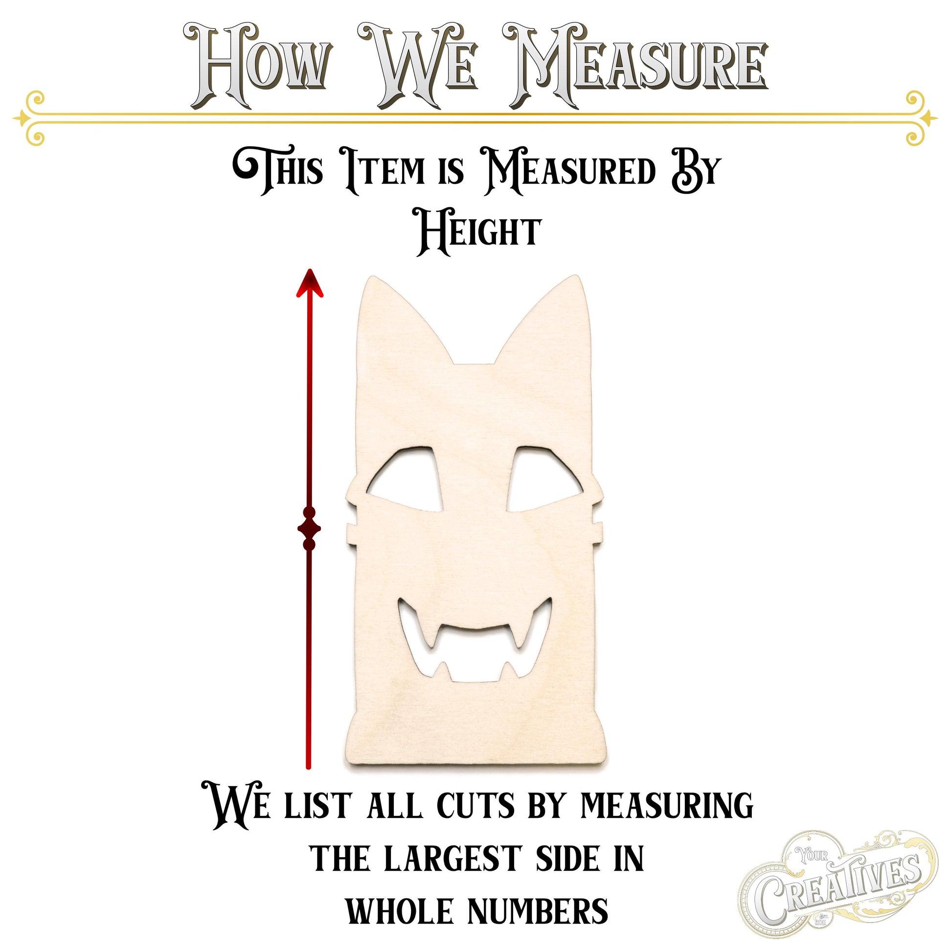 Tiki Cat Blank Wood Cutout- Laser Cut Unfinished Craft Shape - Multiple Sizes