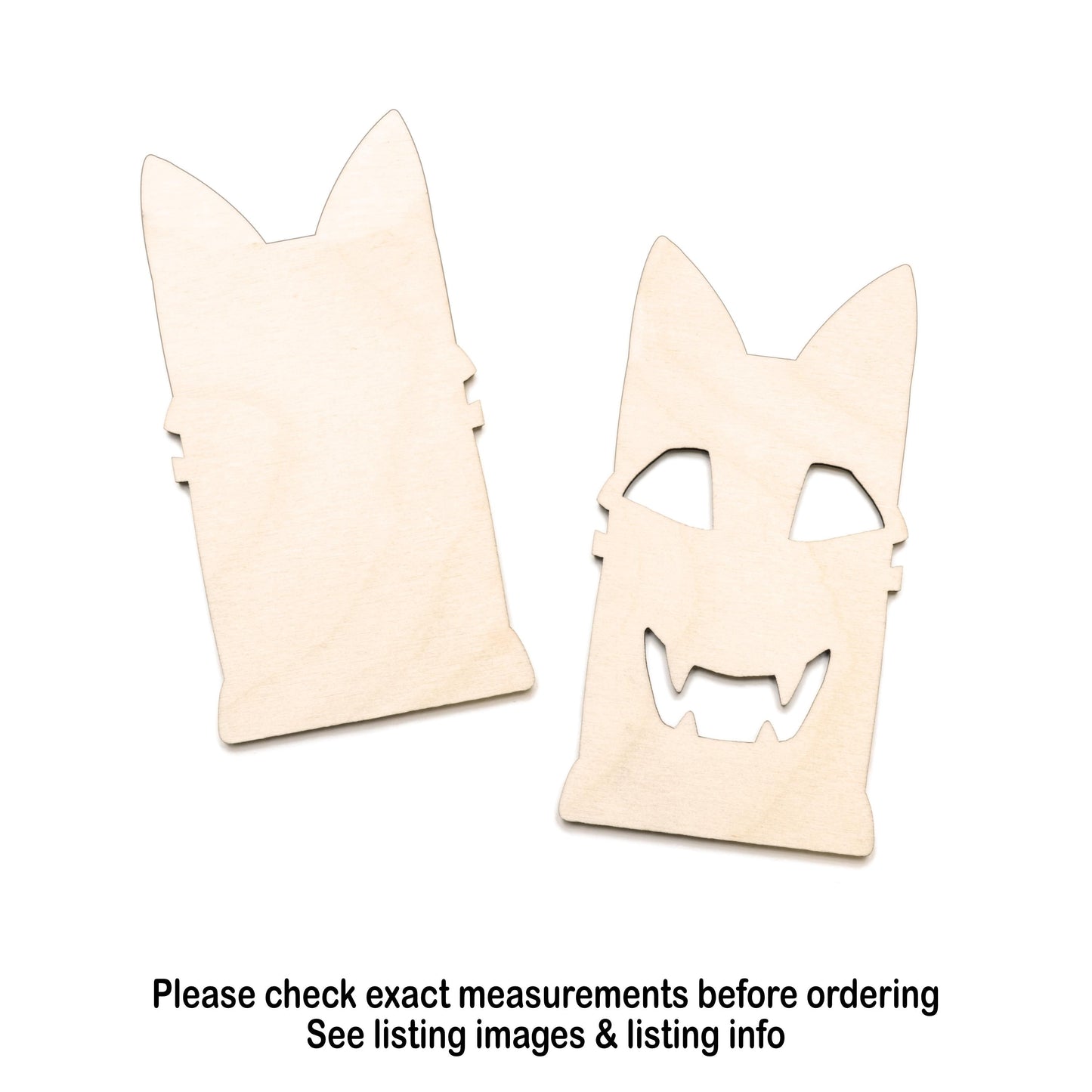 Tiki Cat Blank Wood Cutout- Laser Cut Unfinished Craft Shape - Multiple Sizes