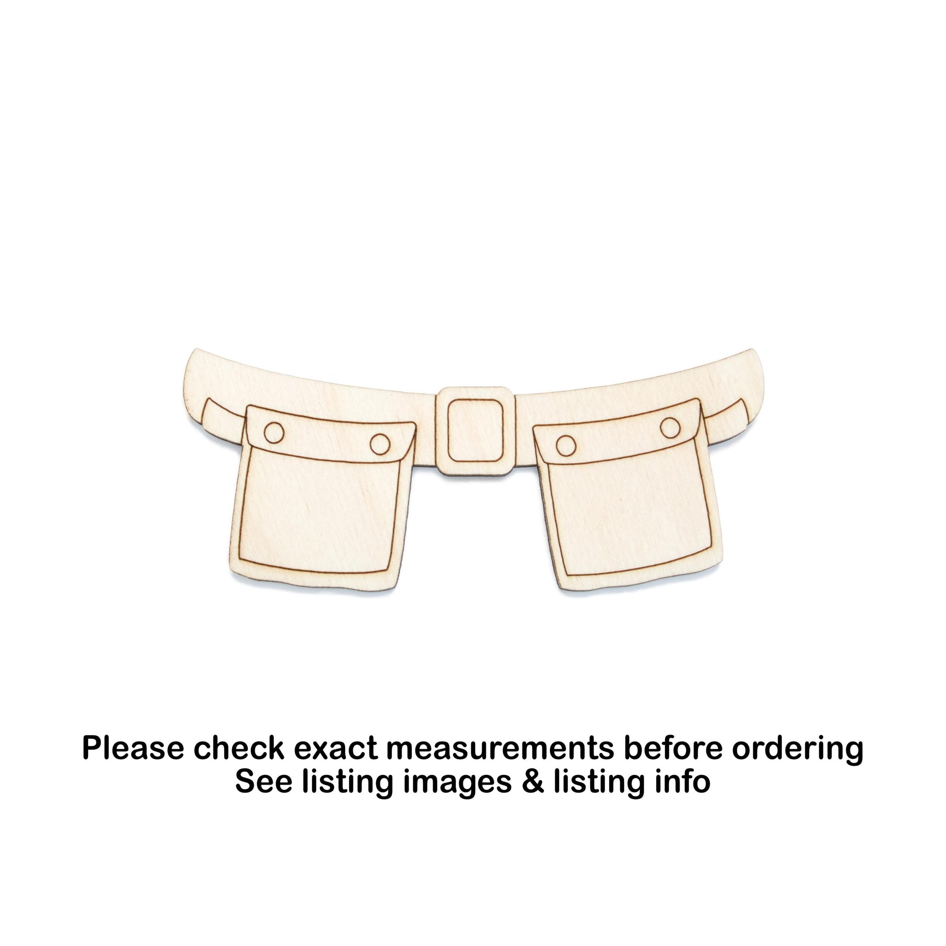 Tool Belt Only Detail - Laser Cut Unfinished Craft Shape - Multiple Sizes