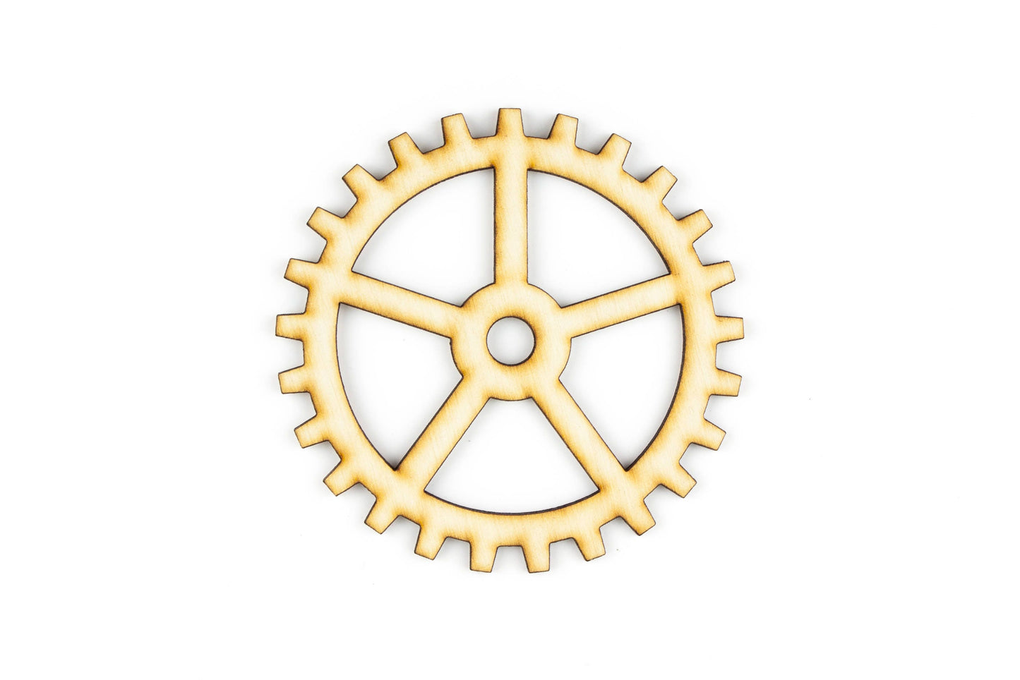 Basic Gear Design-Wood Cutout-Steampunk Gears-Mechanical Wood Decor-Craft Gears-Wood Gears-Choose A Size-1 Inch to 11.75 Inch-DIY Crafts