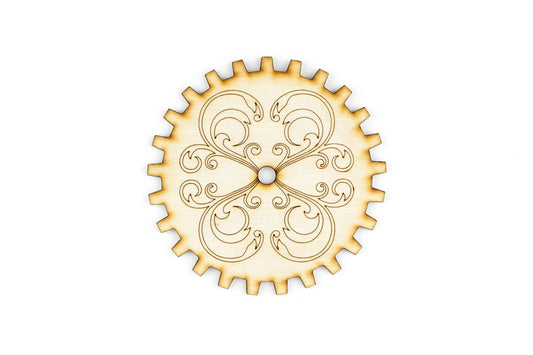 Filigree Gear Design-Wood Cutout-Steampunk Wood Gears-Various Sizes-Victorian Style-Steampunk Wood accessories-Mechanical Cogs And Gears