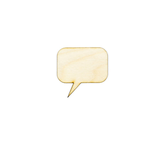 Basic Square Speech Bubble-Choose A Size-DIY Crafts-Comic Bubbles-Party Favors- Comic Book Gifts-Word Balloons-Speech Bubble Wood cutouts