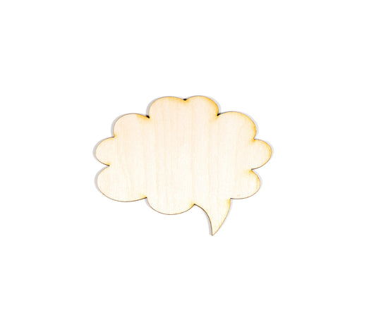 Cloud Speech Bubble SLIM-BLANK-Laser Cut-Choose A Size-DIY Crafts-Comic Book Designs- Gifts-Wood cutout-Home Decor-Comic Theme-Wood Cutouts