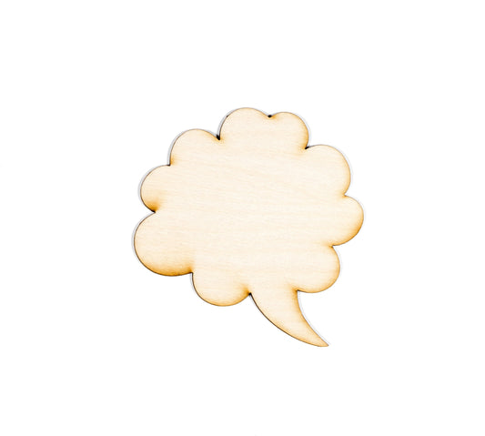 Cloud Speech Bubble FAT-BLANK-Laser Cut-Choose A Size-DIY Crafts-Comic Book Designs-Gifts-Wood cutout-Word Balloons-Comic Theme-Wood Cutouts