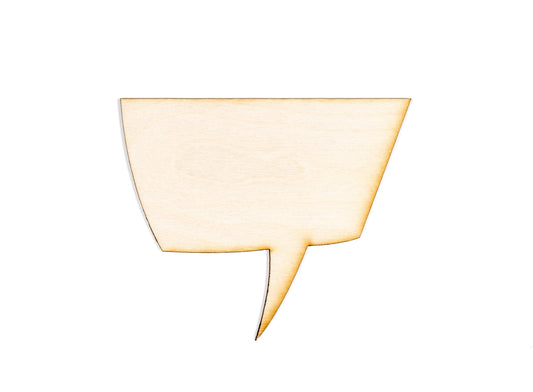 Basic Rectangle Speech Bubble-Choose A Size-DIY Crafts-Comic Book Designs-Gifts-Wood cutout-Word Balloons-Comic Theme-Wood Cutouts