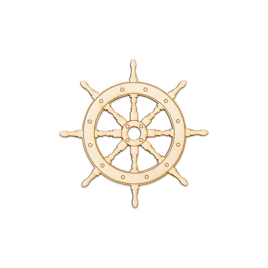Pirate Ship Wheel-Wood Cutout-Detail Pirate Decor-Various Sizes-Nautical Theme Decor-DIY Crafts-Wood Ship Wheel-Pirate Theme Decor-Wood Helm