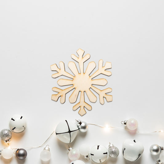 Snowflake Wood Cutout-Chunky Diamond Snowflake-Holiday Decor-Various Sizes-DIY Crafts-Wood Snowflake-Christmas Decor-Holiday Home Decor