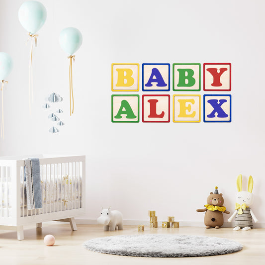 Children's Wood Blocks, Baby Blocks, Custom Colors, Various Sizes, DIY Crafts, Nursery Wood Sign, Individual Wood Letter Blocks, Room Sign