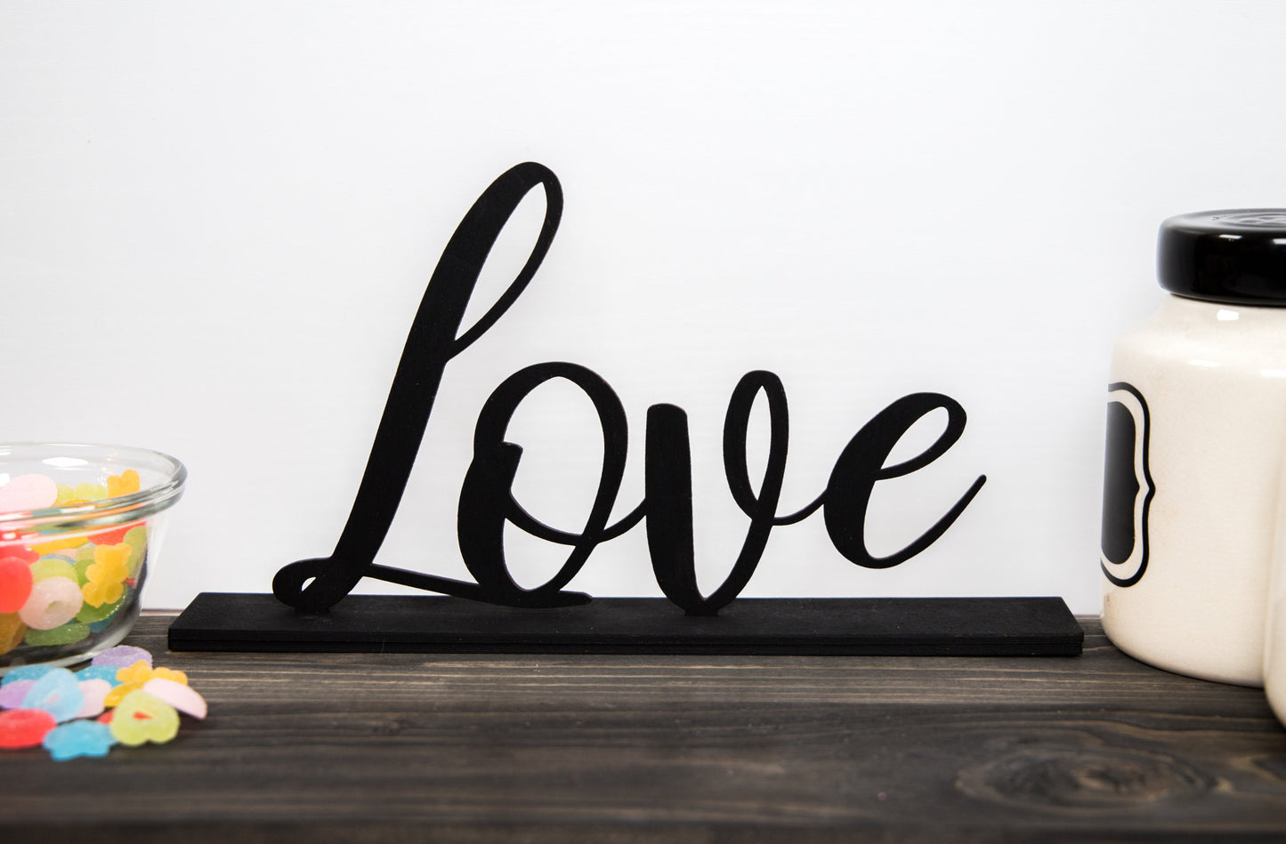 Love Sign Decor-Love Counter Top Decor-Valentine Sign Decor-Various Color Options-Valentine's Day Home Decor-Wood Sign-Event Script Design