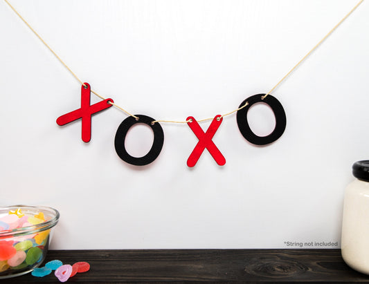 XOXO Letter Wood Cutouts-DIY Sign-Hanging Decor-Valentine Sign Decor-Various Color Options-Valentine's Day Decor-Wood Sign-4 & 6 Set Options