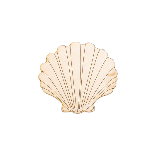 Clam Shell-Detailed Wood Cutout-Seashells Wood Decor-Nautical Decor-Various Sizes-DIY Crafts-Nautical Party Theme Decor-Beach Accents