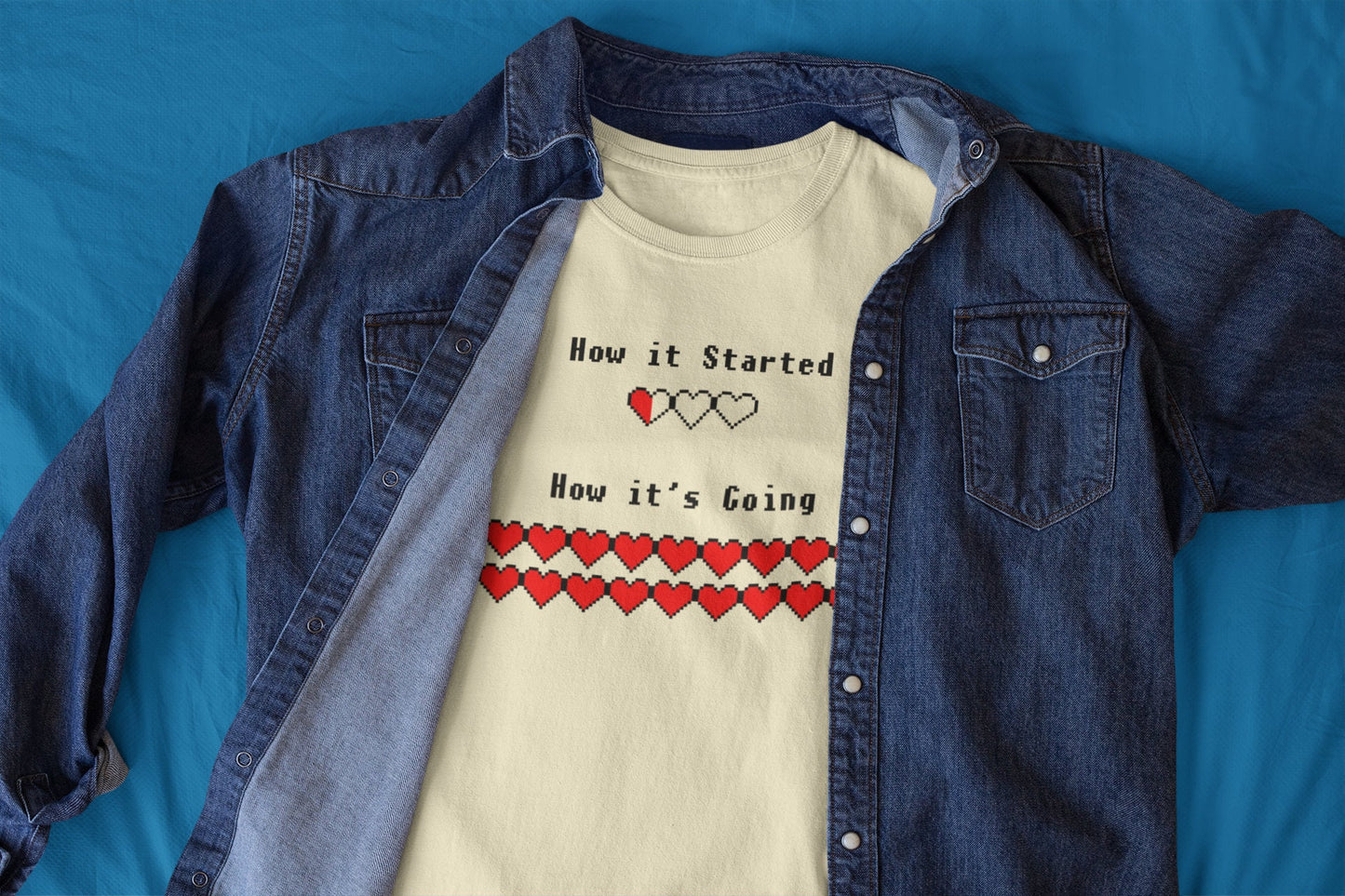 How It Started How It's Going Shirt-Unisex Tee-Various Colors-Gamer Shirt-Game Fan Art-Video Game T-Shirt-Meme Art-T-Shirt Meme-Pixel Art