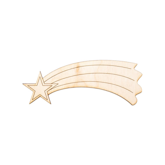 Shooting Star Detailed Wood Cutout-Astrology Wood Decor-Various Sizes-Stars-Space Theme Decor-Shooting Star Wood Accents-Line Etch Deisgn