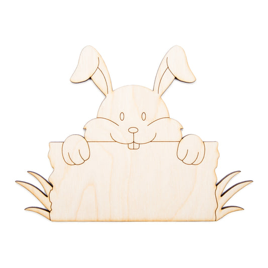 Bunny Sign Wood Cutout-Cute Bunny Sign-Blank Sign-Various Sizes-Easter Decor-DIY Wood Signs-Easter Sign-Easter Home Decor-Bunny Wood Accents