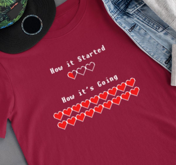 How It Started How It's Going Shirt-Unisex Tee-Various Colors-Gamer Shirt-Game Fan Art-Video Game T-Shirt-Meme Art-T-Shirt Meme-Pixel Art