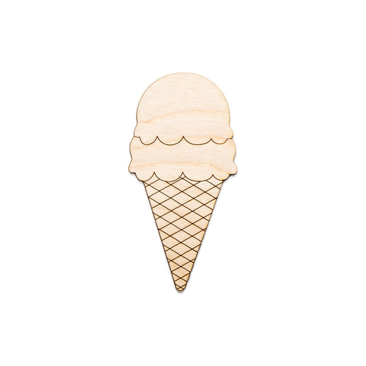 Two Scoops Ice Cream-Detail Wood Cutout-Dessert Theme Decor-Various Sizes-Ice Cream Party Theme Decor-Retro Ice Cream-Ice Cream Theme Decor