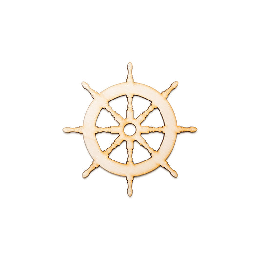 Ship Wheel Blank Wood Cutout-Nautical Wood Home Decor-Various Sizes-Wooden Helm-Pirate Wood Decor-DIY Crafts-Ship Theme Wood Accents-Pirates