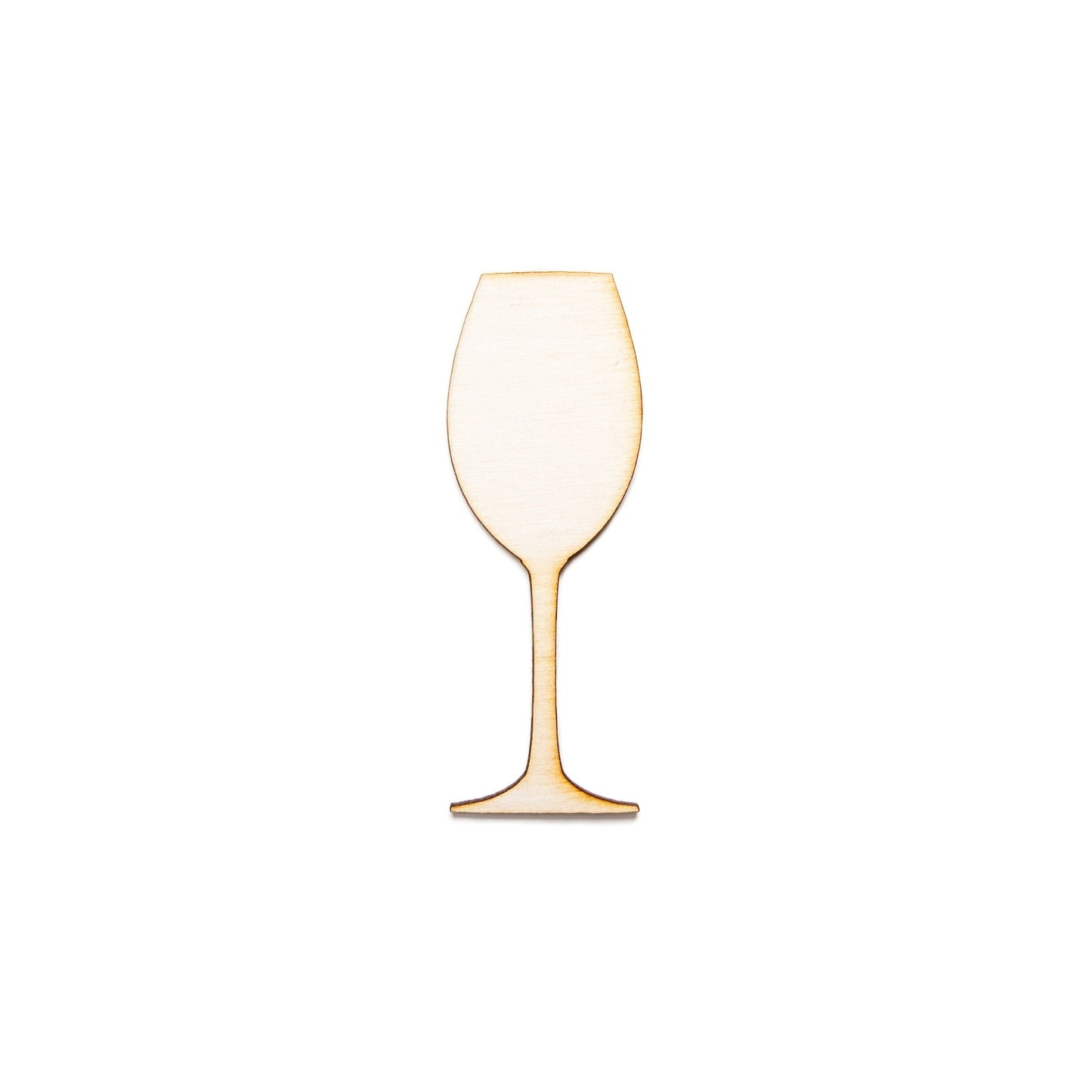 Wine Glass Blank Wood Cutout-flat Bottom Stem-classic Wine Glass-various  Sizes-wine Glass Decor-wine Party Theme Decor-diy Crafts-drinks 