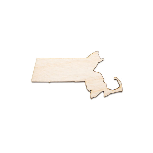 Massachusetts State Wood Cutout-Home State Decor-Various Sizes-Geography Decor-USA States Decor-Individual State Cutouts-Wooden States Decor