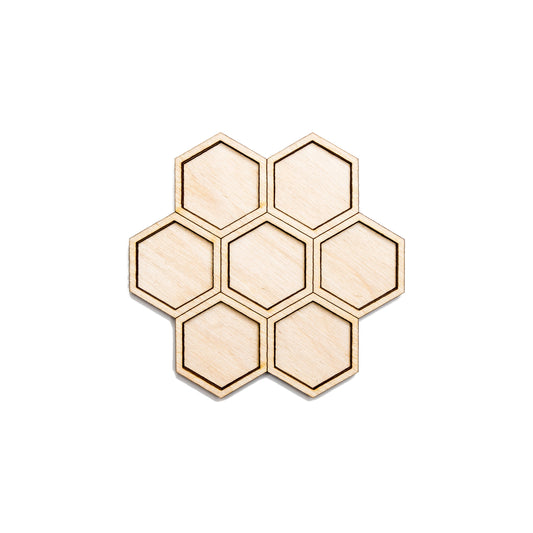 Honeycomb Round-Two Layer-Wood Cutout-Bee Theme Wood Decor-3D Honeycomb-Various Sizes-Cute Honeycomb Decor-Textured Honeycomb-Wood Accents