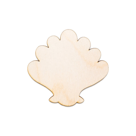 Cute Clamshell Blank Wood Cutout-Seashell Decor-Various Sizes-DIY Crafts-Nautical Theme Decor-Ocean Theme Decor-Wood Seashell Shapes-Shells