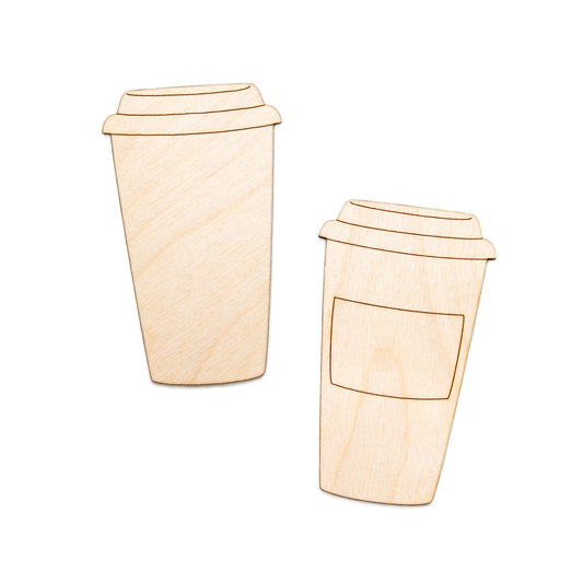 Coffee Cup-Wood Cutout-Two Design Options-Coffee Theme Decor-Various Sizes-Cafe Wood Accents-Coffee Cup Accessories-Blank Coffee Cup-Drinks