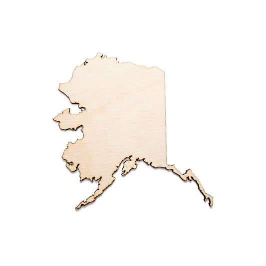Alaska Wood Cutout-States Wood Decor-Various Sizes-DIY Crafts-USA States Wood Cut Shapes-Individual States-State Home Decor-Wood Shapes