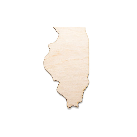 Illinois Wood Cutout-Illinois State Wood Decor-Various Sizes-Geography Decor-USA States Decor-Individual State Cutouts-Wood State Home Decor