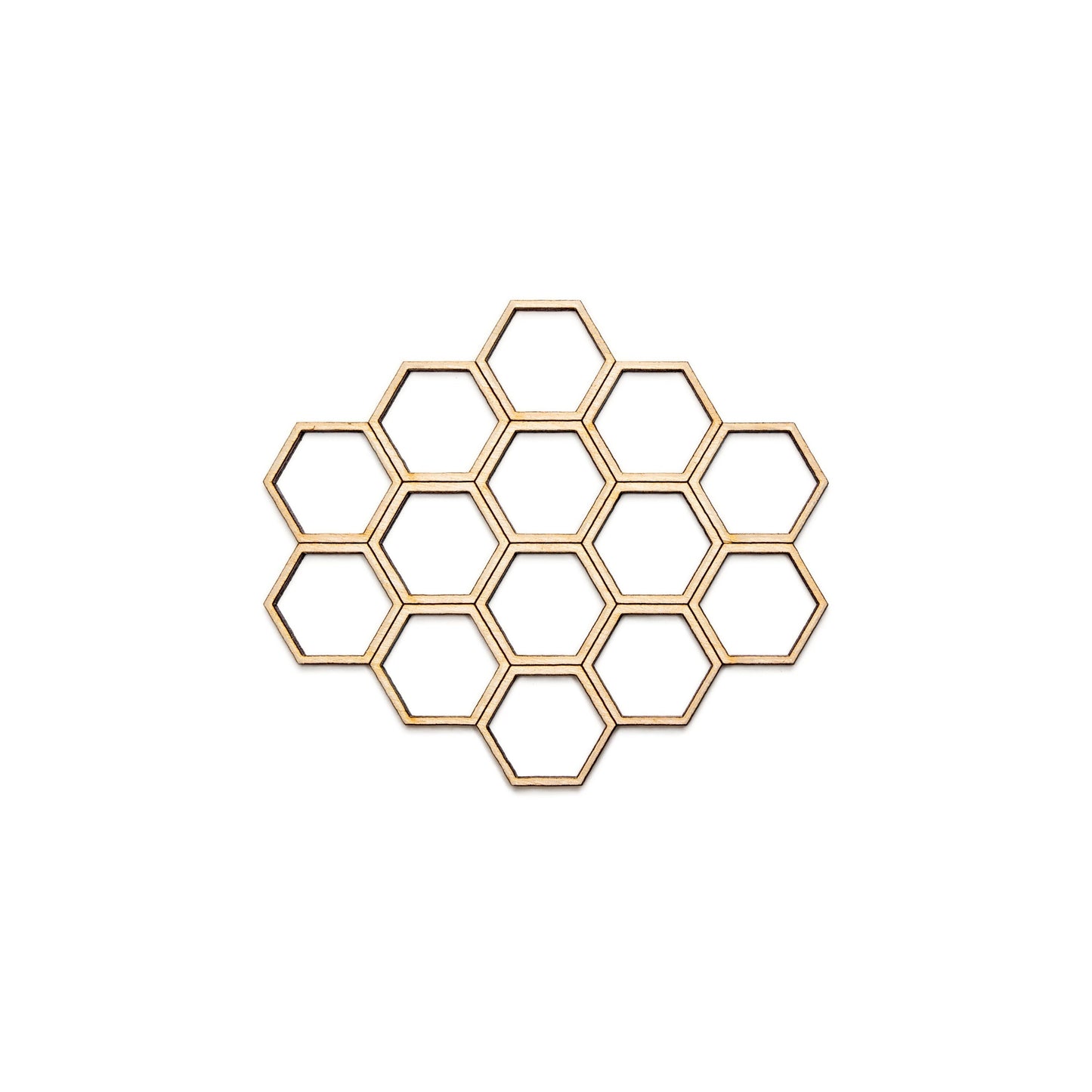 Honeycomb-Wood Cutout-Detail Cut-Honey Bee Theme Decor-Various Sizes-Honeycomb Wood Accents-Geometric Wood Shapes-Hexagon Shape-Open Combs