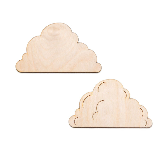 Cloud Wood Cutout-Two Design Options-Clouds and Sky Theme Wood Decor-Various Sizes-DIY Crafts-Kids Room Decor-Nursery Decor-Cute Clouds