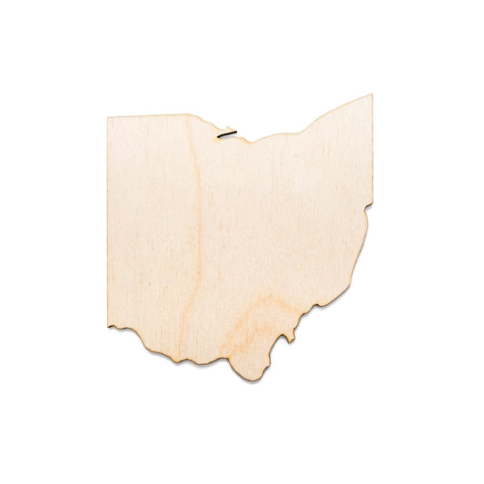 Ohio State Wood Cutout-State Wood Decor-Various Sizes-Geography Decor-USA States Decor-Individual State Cutouts-Wooden States Home Decor