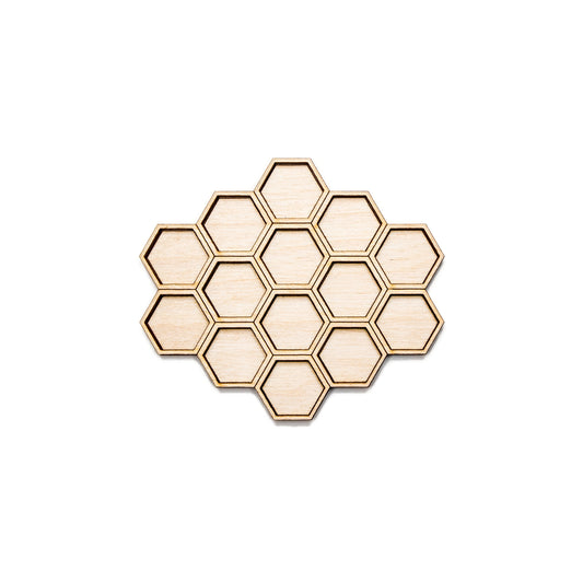 Honeycomb-Two Layer-Wood Cutout-Bee Theme Wood Decor-3D Honeycomb-Various Sizes-Cute Honeycomb Wood Decor-Textured Honeycomb-Wood Accents