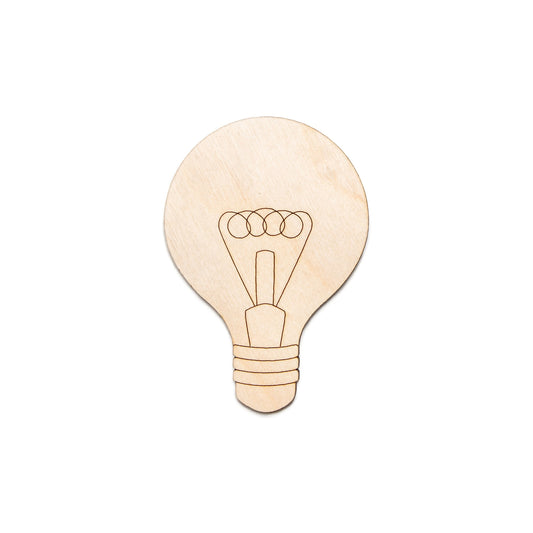 Light Bulb-Detail Wood Cutout-Idea Expressions Wood Decor-Electricity Theme-Various Sizes-DIY Crafts-Wood Home Accessories-Office Wood decor