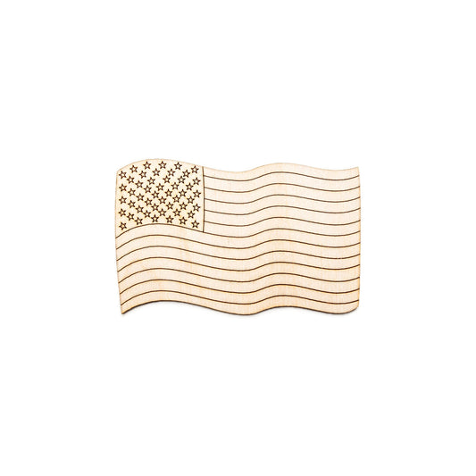 American Flag Curvy-Detail Wood Cutout-Patriotic Wood Decor-Fourth Of July Decor-Various Sizes-DIY Crafts-USA Theme Wood Decor-Wood Flags