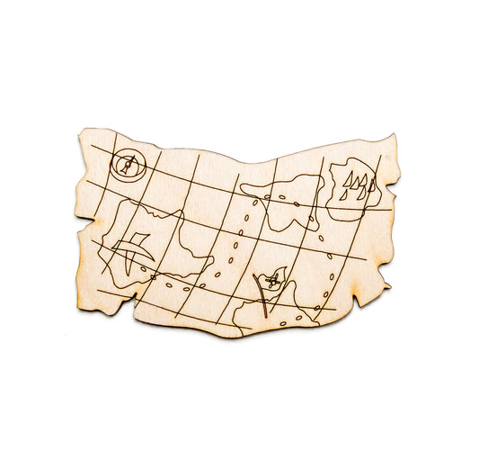 Treasure Map Wood Cutout-Pirate Theme Decor-Various Sizes-Wood Maps-DIY Crafts-Pirate Map-Pirate Party Crafts-Nautical Theme Decor-Discovery