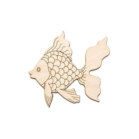 Goldfish-Detail Wood Cutout-Cute Goldfish-Aquatic Theme Decor-Pet Fish Decor-Various Sizes-DIY Crafts-Pond Fish-Goldfish Theme Wood Decor