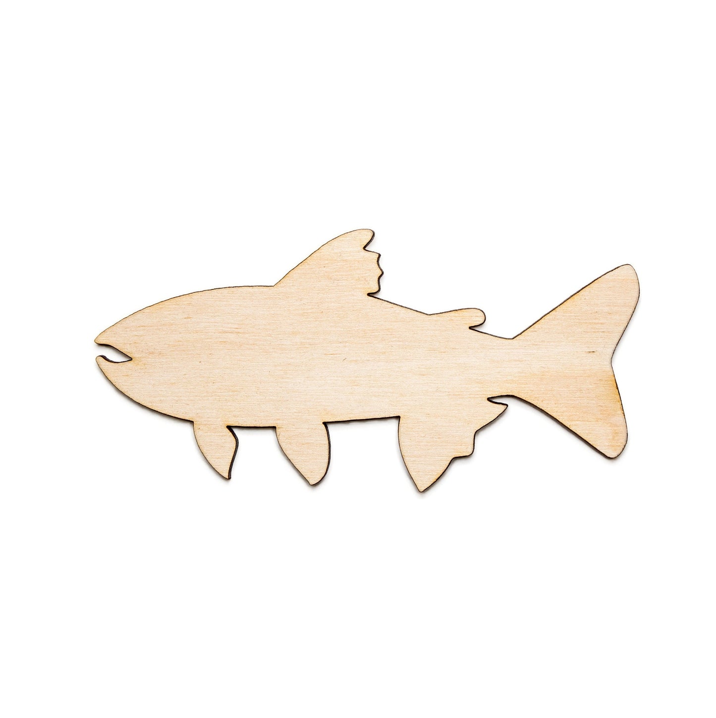 Trout Fish Blank Wood Cutout-Fisherman's And Fishing Theme Decor-Various Sizes-Summer DIY Crafts-River Fish Wood Shapes-Fishing Decor