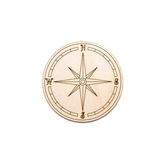 Round Compass-Detail Wood Cutout-Nautical Theme Wood Decor-Navigation Designs-Various Sizes-Traveling Theme Decor-Explorer Wood Accents