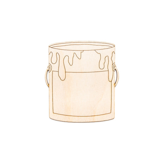 Paint Bucket-Detail Wood Cutout-Painters Accessories Wood Decor-Painting Theme-Various Sizes-DIY Crafts-Paint Can With Drip Paint Cutout