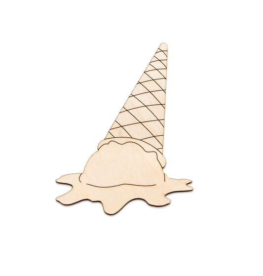 Melted Ice Cream Cone-Detail Wood Cutout-Desserts Theme Wood Decor-Ice Cream Party Decor-Various Sizes-DIY Crafts-Sweets Theme Decor-Summer