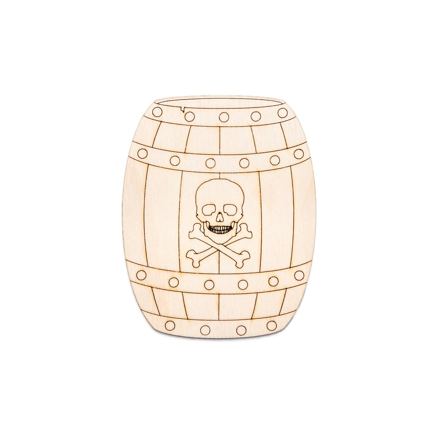 Pirate Barrel-Detail Wood Cutout-Pirate Wood Decor-Pirate Party Decor-Skull And Crossbones Barrel-Various Sizes-DIY Crafts-Pirate Theme