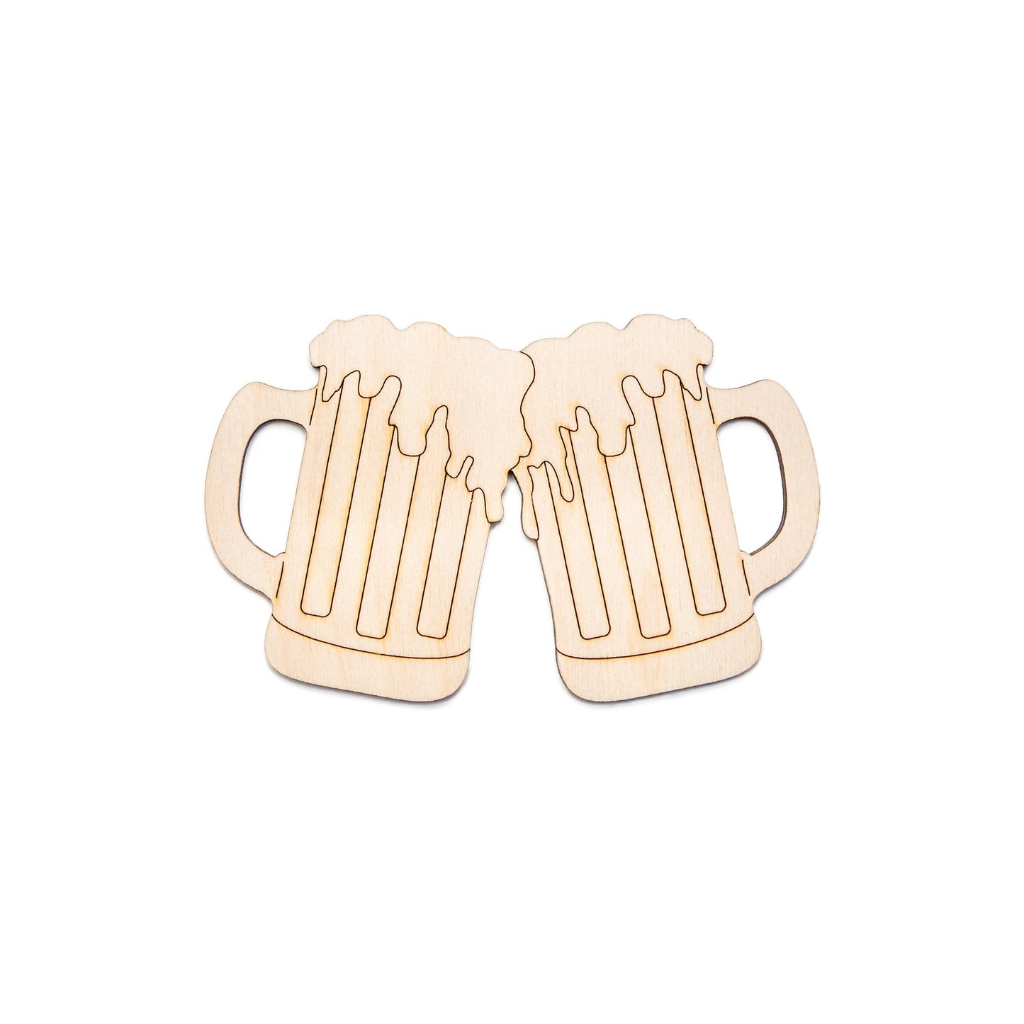 Foamy Beer Mugs Toast-Detail Wood Cutout-Beer And Alcohol Wood Decor-Special Occasions Decor-Various Sizes-DIY Crafts-Dad Gifts-Den Decor