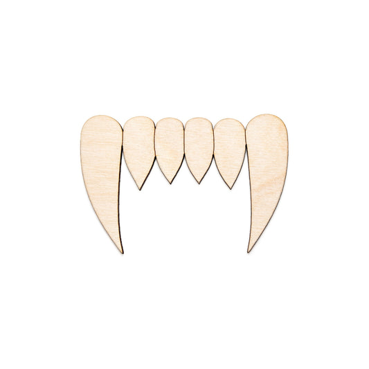 Vampire Fangs-Wood Cutout-Monster Fangs-Wooden Teeth-Various Sizes-DIY Spooky Crafts-Vampire Theme Decor-Creatures Of The Night Decor-Vamps