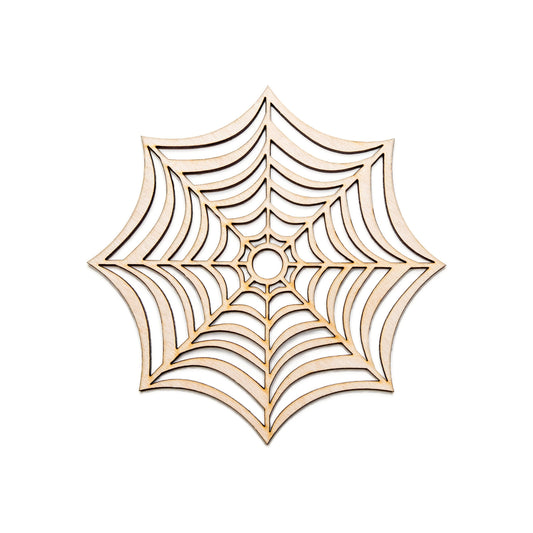 Spider Web-Round-Wood Cutout-Spider Web Wood Decor-Geometric Web Designs-Various Sizes-DIY Spooky Crafts-Web Theme Decor-Spiders And Webs