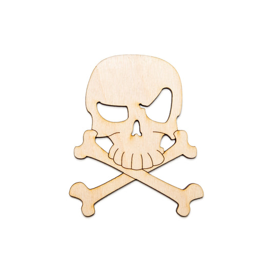 Sinister Skull & Crossbones-Wood Cutout-Pirate Wood Decor-Various Sizes-DIY Crafts-Pirate Party Decor-Spooky Decor-Halloween-Sinister Logo