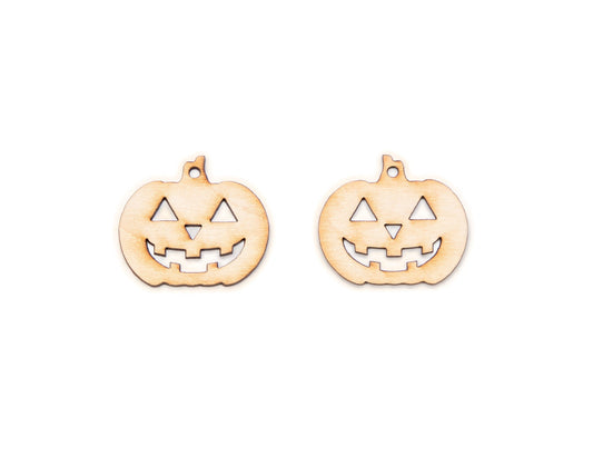 Short Stump Jack O' Lantern Halloween Wood Earrings-Halloween-DIY Jewelry-Multi packs-Earring Crafts-DIY Crafts-Wood Jewelry-Earring Sets